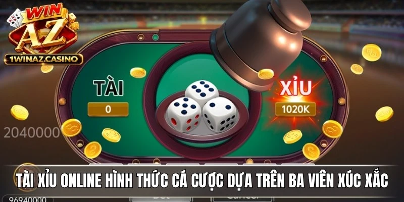 Tài xỉu online là hình thức cá cược dựa trên kết quả của ba viên xúc xắc
